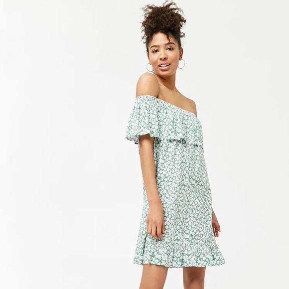 Floral Off The Shoulder Dress - Picture 1 of 2